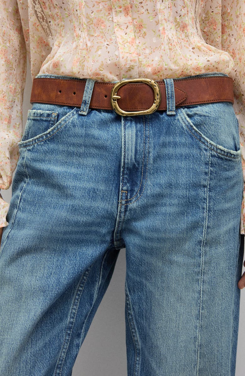 MANGO Relaxed Straight Leg Jeans, Alternate, color, 