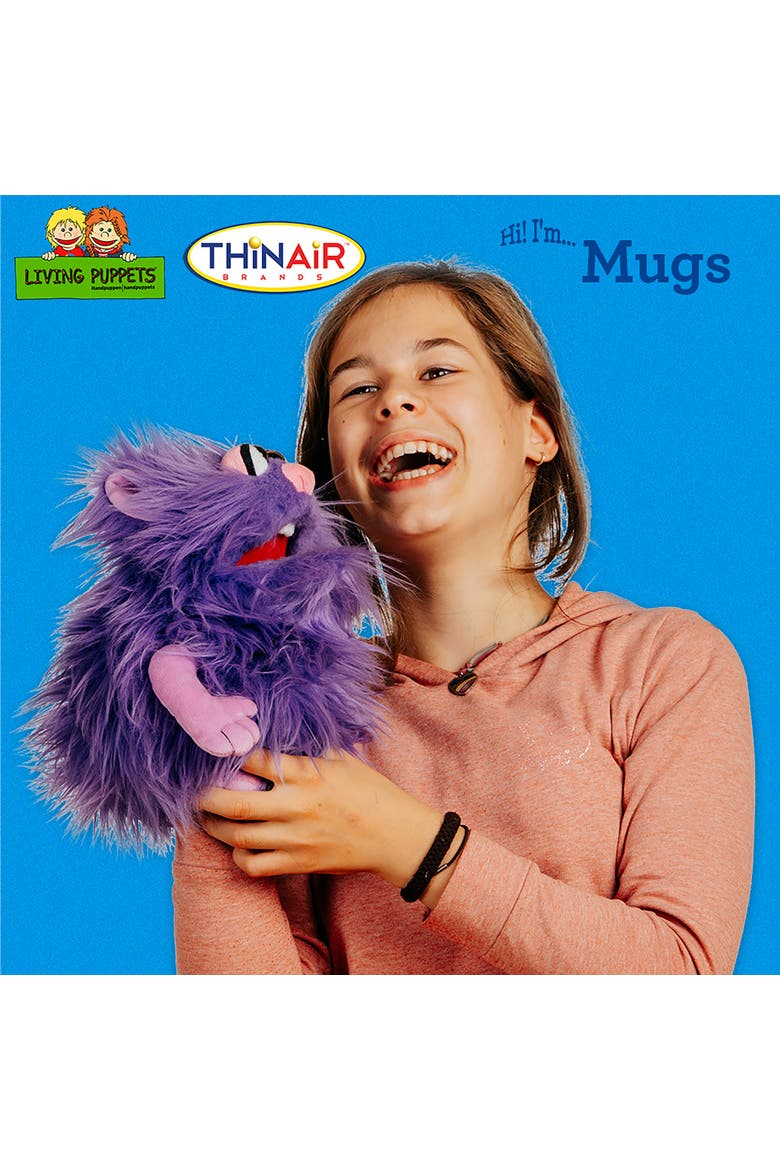 Mugs The Purple Friendly Monster 12 Inch Plush Hand Puppet, Alternate, color, Purple