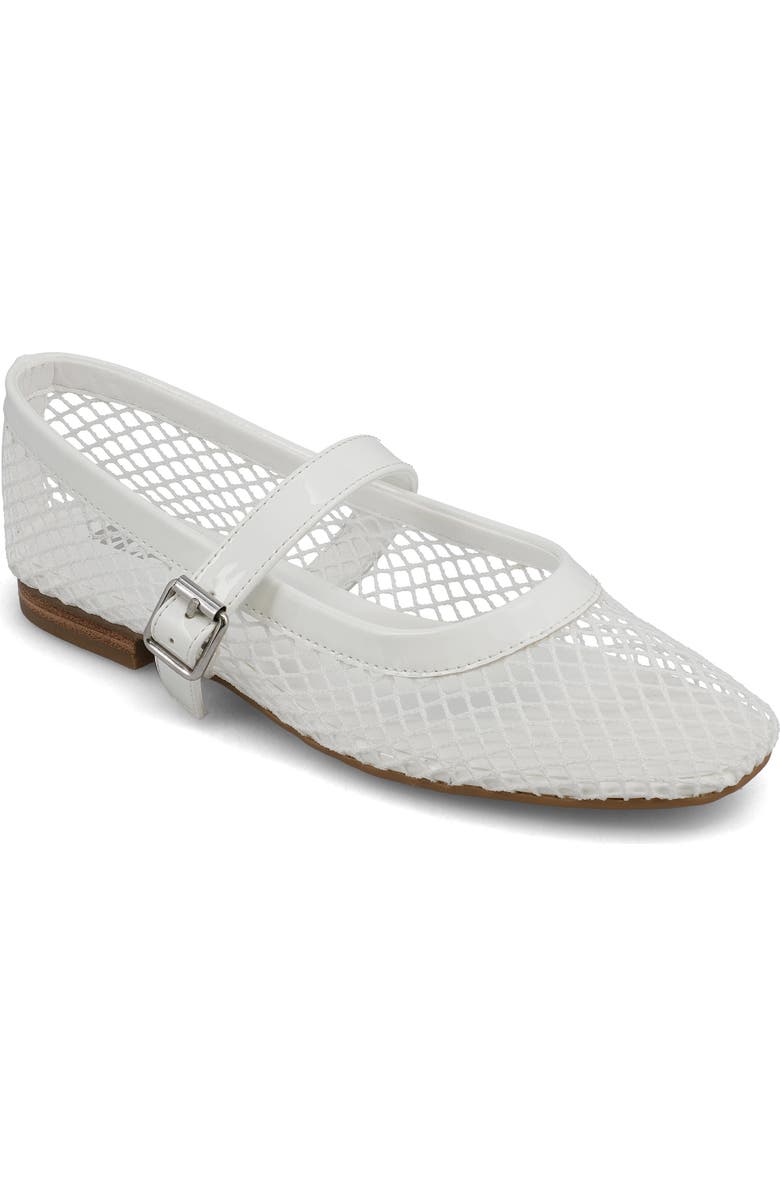 MIA Rayza Woven Mary Jane Flat, Main, color, White