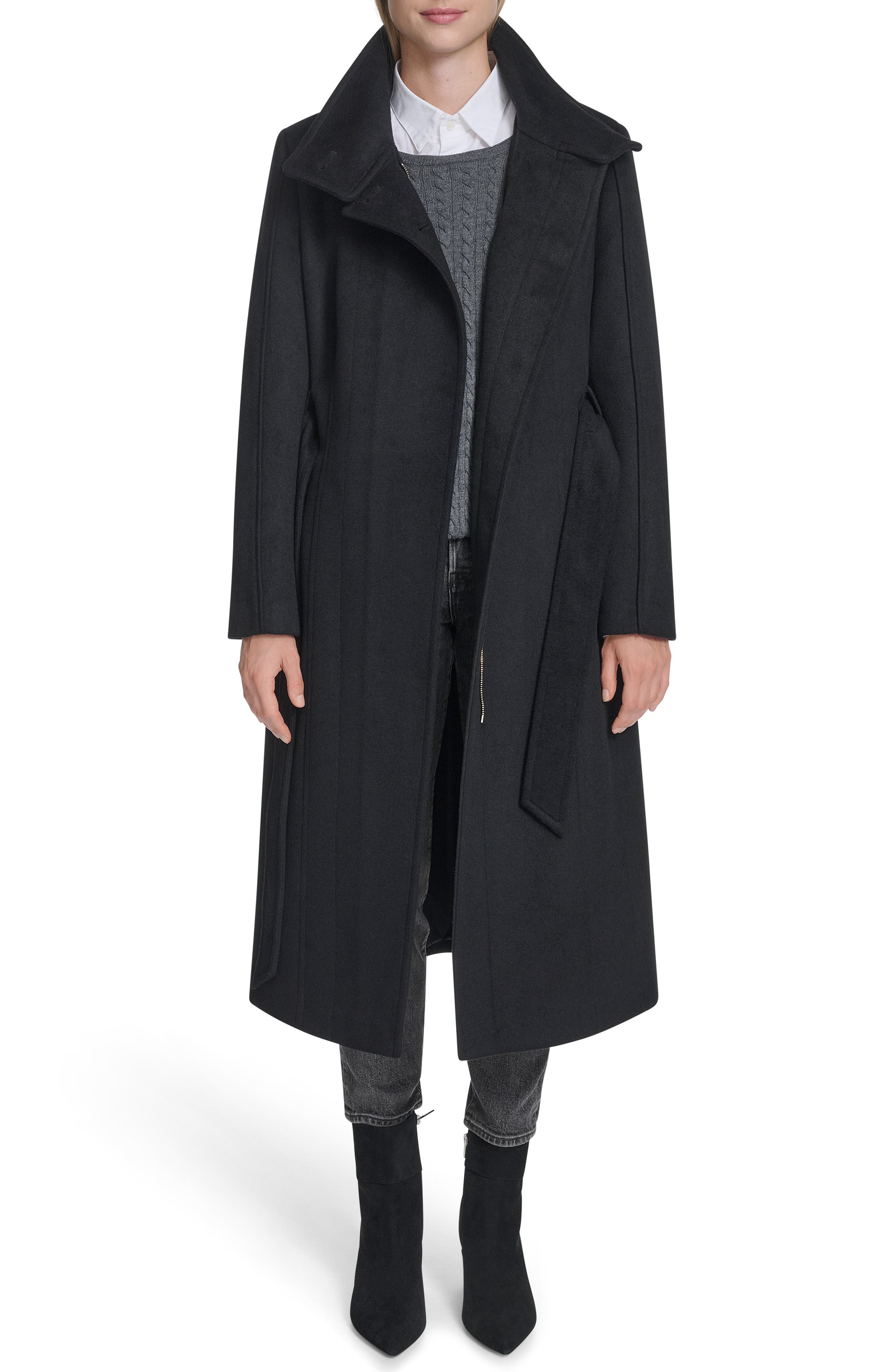 Slick Asymmetric Zip Wool Blend Coat (Women) | Nordstrom