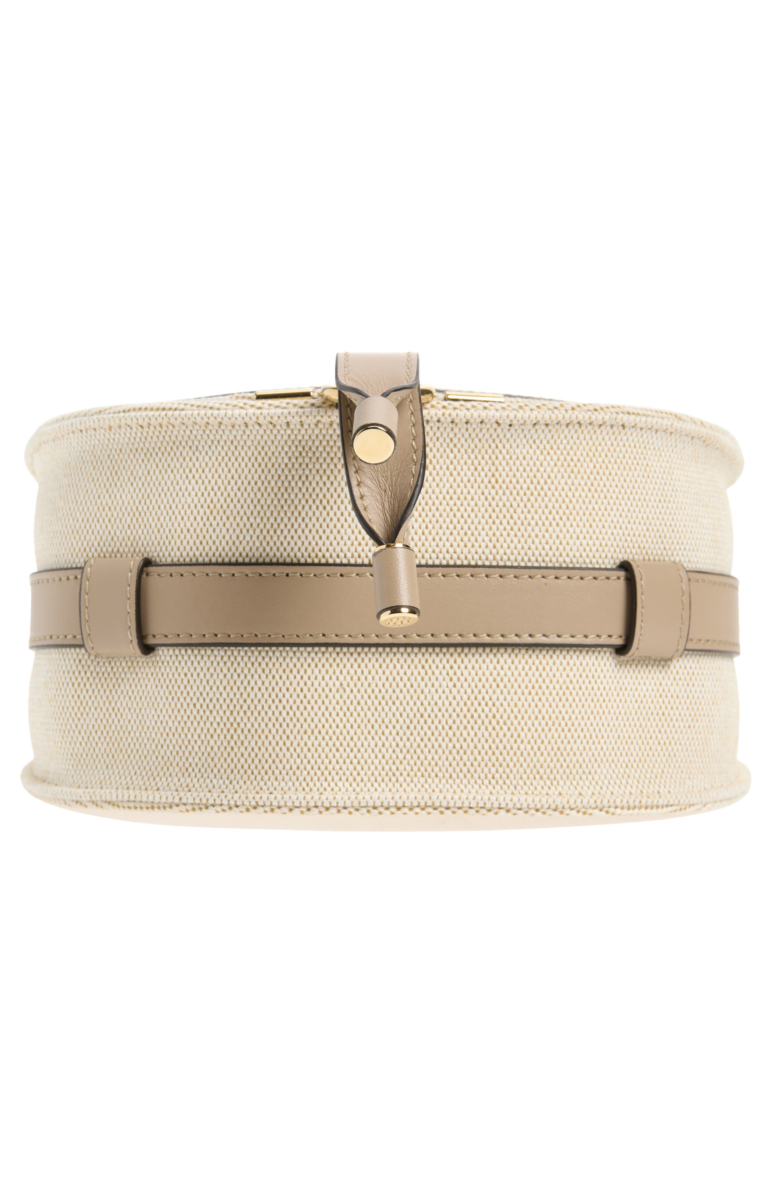 Chloé Small Marcie Canvas Saddle Bag, Alternate, color, Boyish Brown
