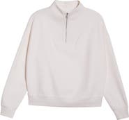 Zella Cozy Mock Neck Quarter Zip Sweatshirt