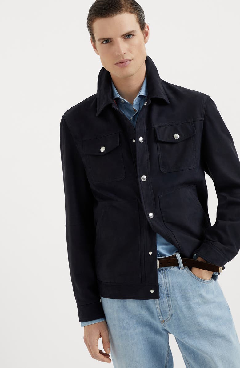 Brunello Cucinelli Nubuck outerwear, Alternate, color, 