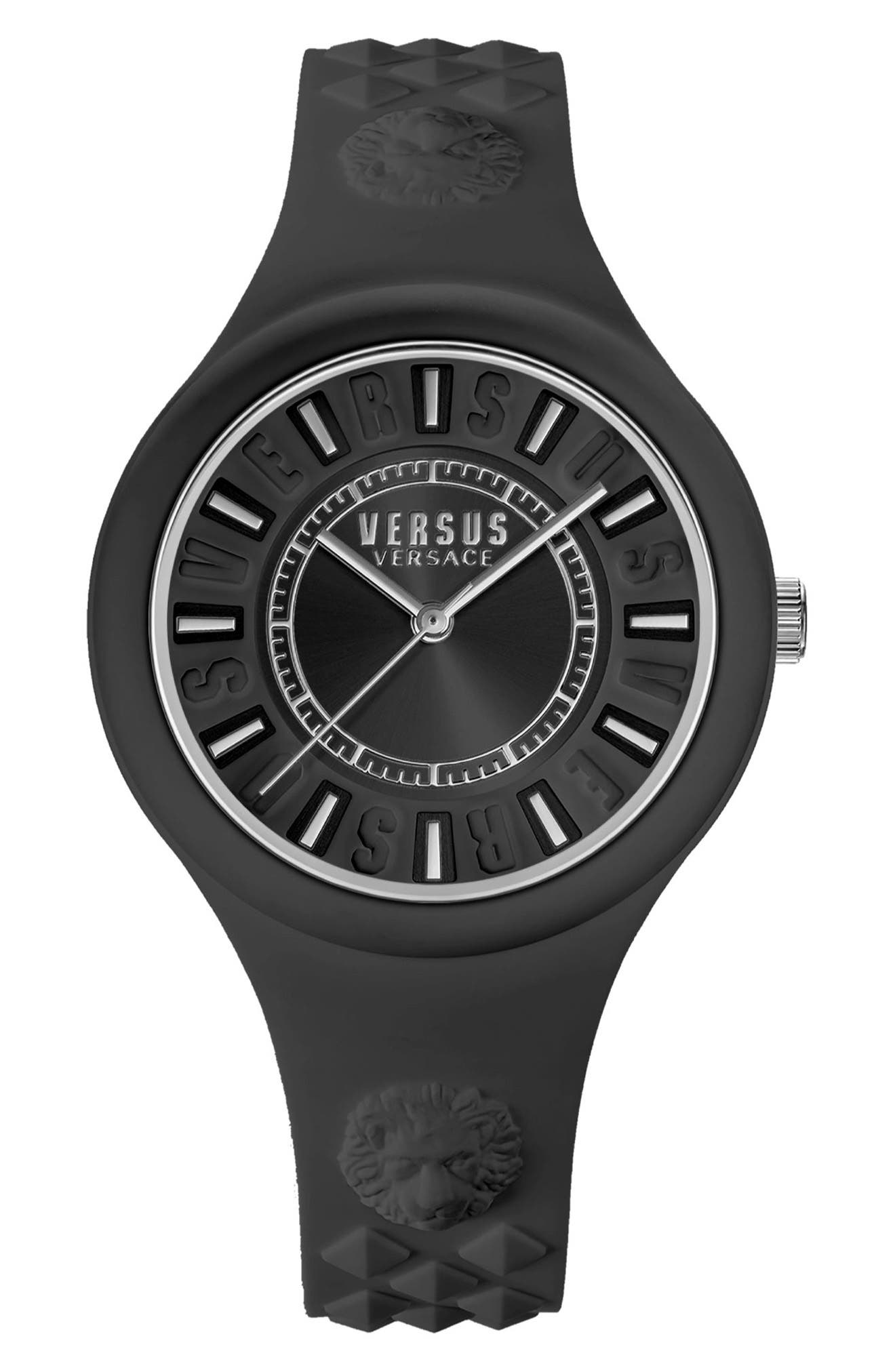 VERSUS Versace Women's Versus Fire Island Silicone Strap Watch, 39mm
