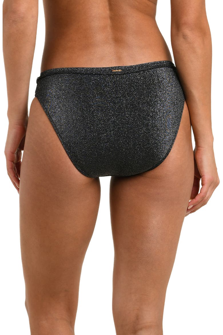 Nicole Metallic Belted Bikini Bottoms, Alternate, color, BLACK