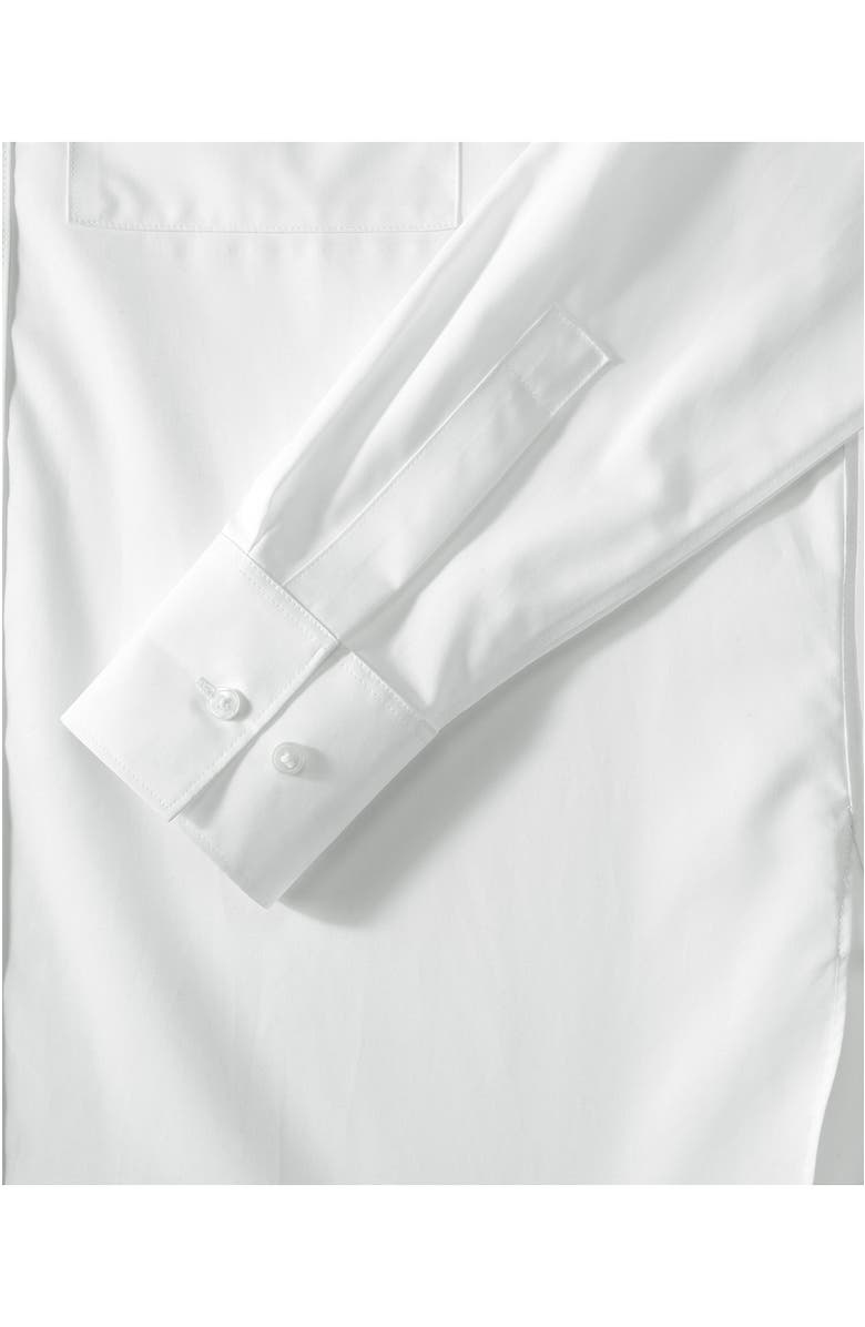 Lands' End No Iron Oversized Poplin Extra Long Tunic, Alternate, color, White