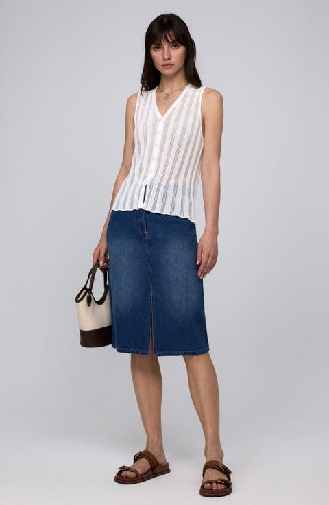 Denim Atelier Midi Skirt