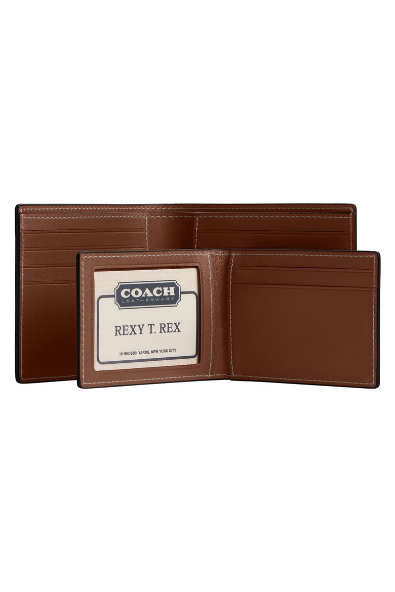 3-in-1 Leather Bifold Wallet, Alternate, color, REDWOOD.