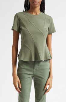 Syverin Stretch Cotton Peplum T-Shirt
