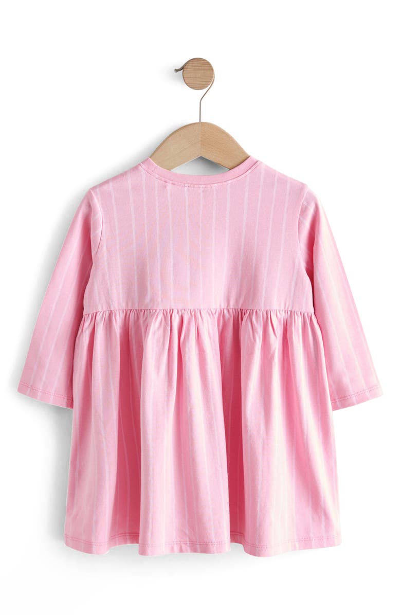 NEXT Kids' Unicorn Appliqué Long Sleeve Cotton Jersey Dress, Alternate, color, Pink