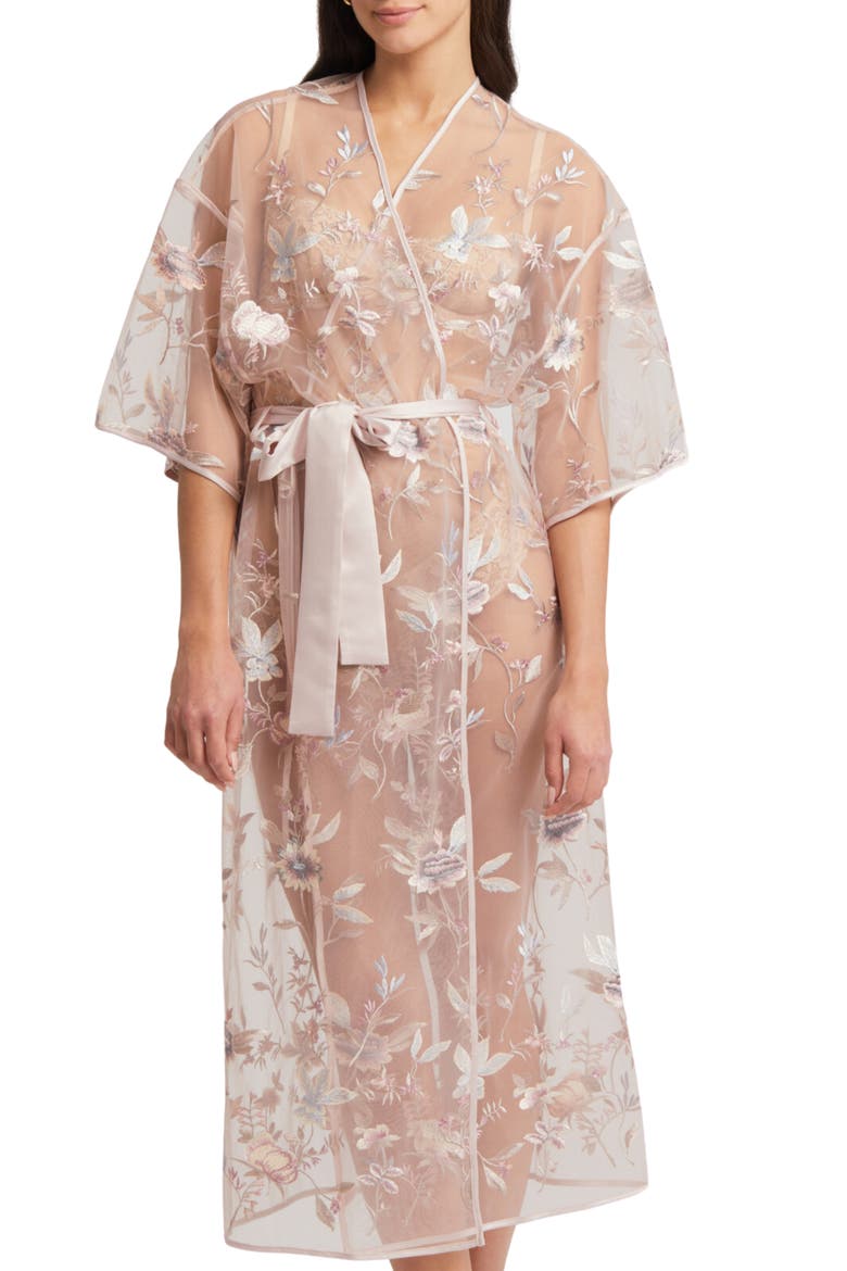 Stunning Sheer Organza Robe, Main, color, SEPIA ROSE