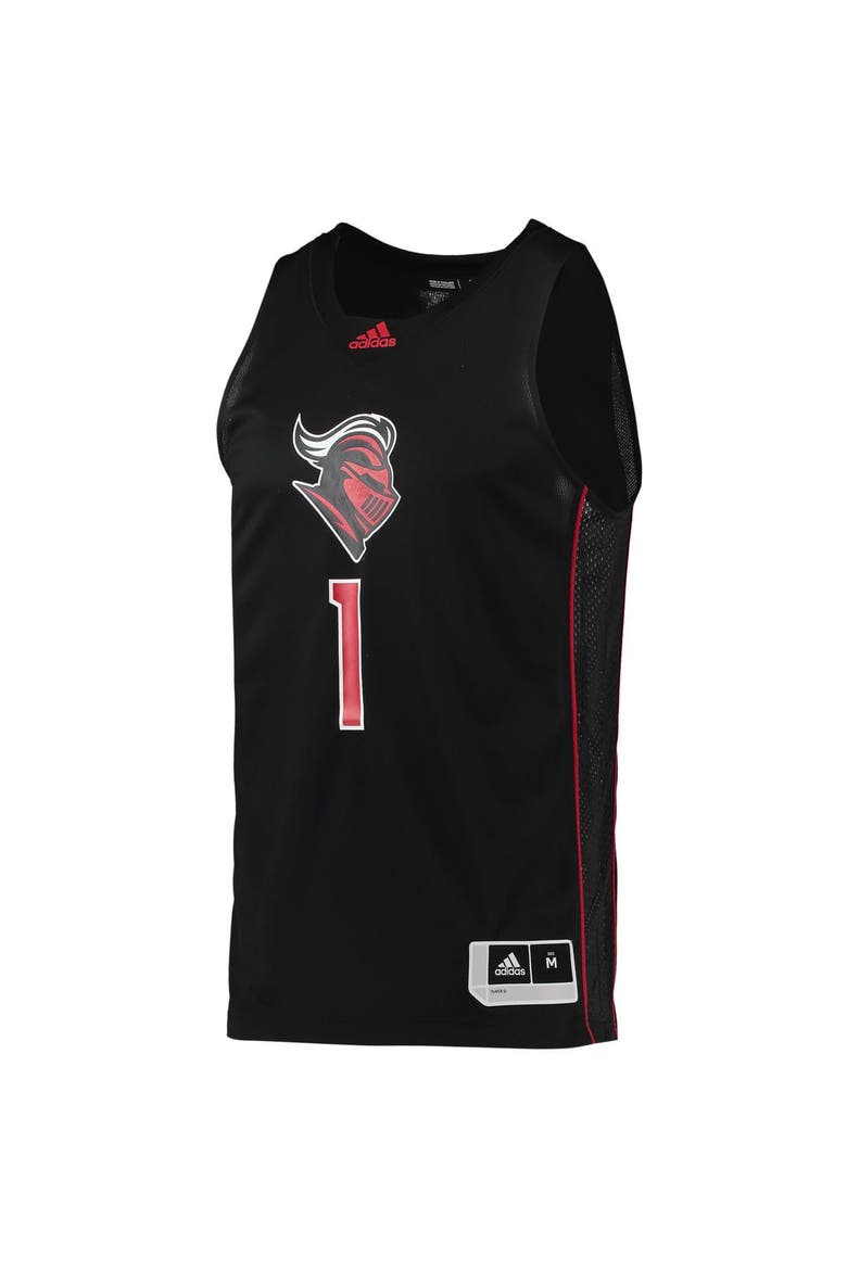 Men's adidas #1 Black Rutgers Scarlet Knights Swingman Basketball Jersey, Alternate, color, Black