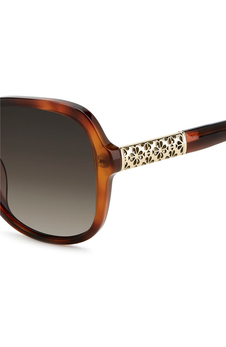 Kate Spade New York eliza 57mm gradient round sunglasses, Alternate, color, Havana/ Brown