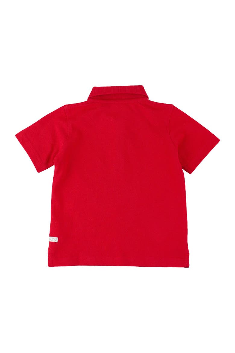 Boys Pique Short Sleeve Polo Shirt, Alternate, color, Red