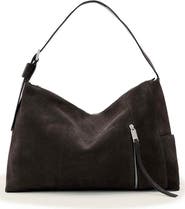 AllSaints Medium Alba Suede Shoulder Bag