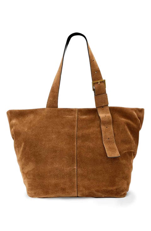 Alba Zip Suede Tote