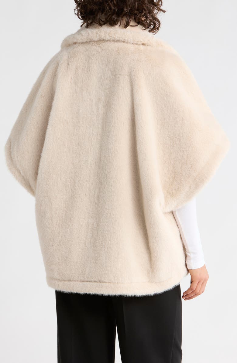 Rebecca Minkoff Faux Fur Capelet, Alternate, color, Coconut