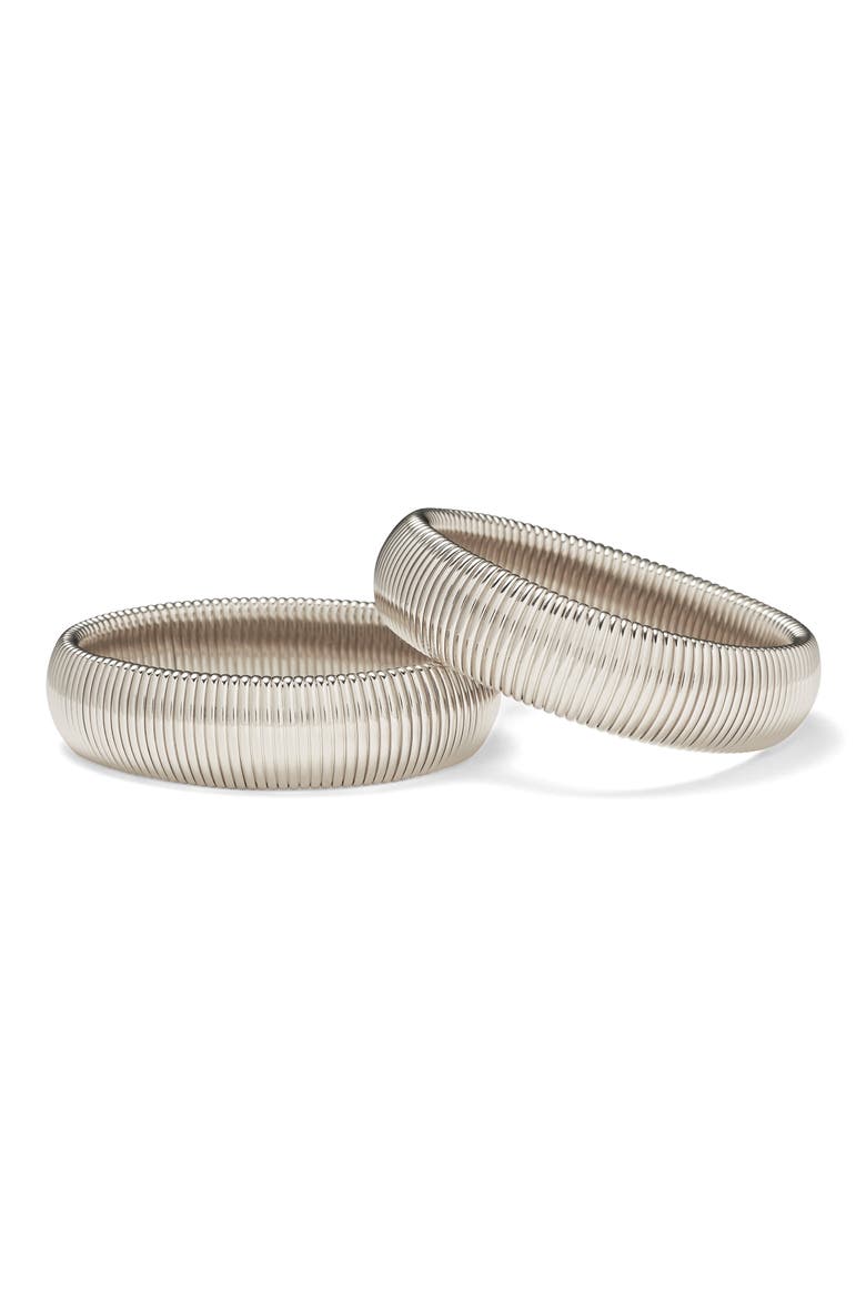 Ophidia Set of 2 Bracelets, Main, color, SILVER