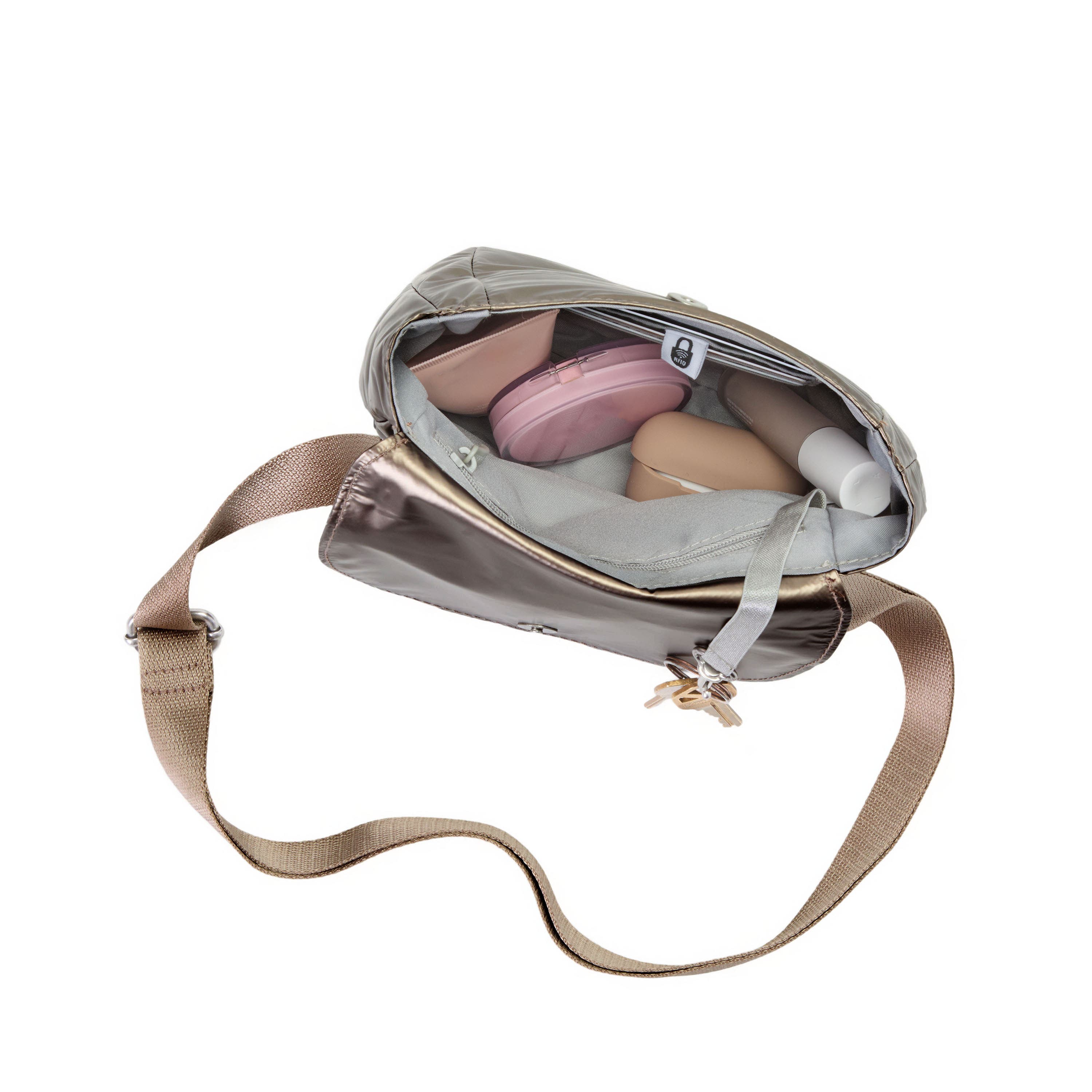 Swift Flap Mini Crossbody, Alternate, color, Copper Metallic