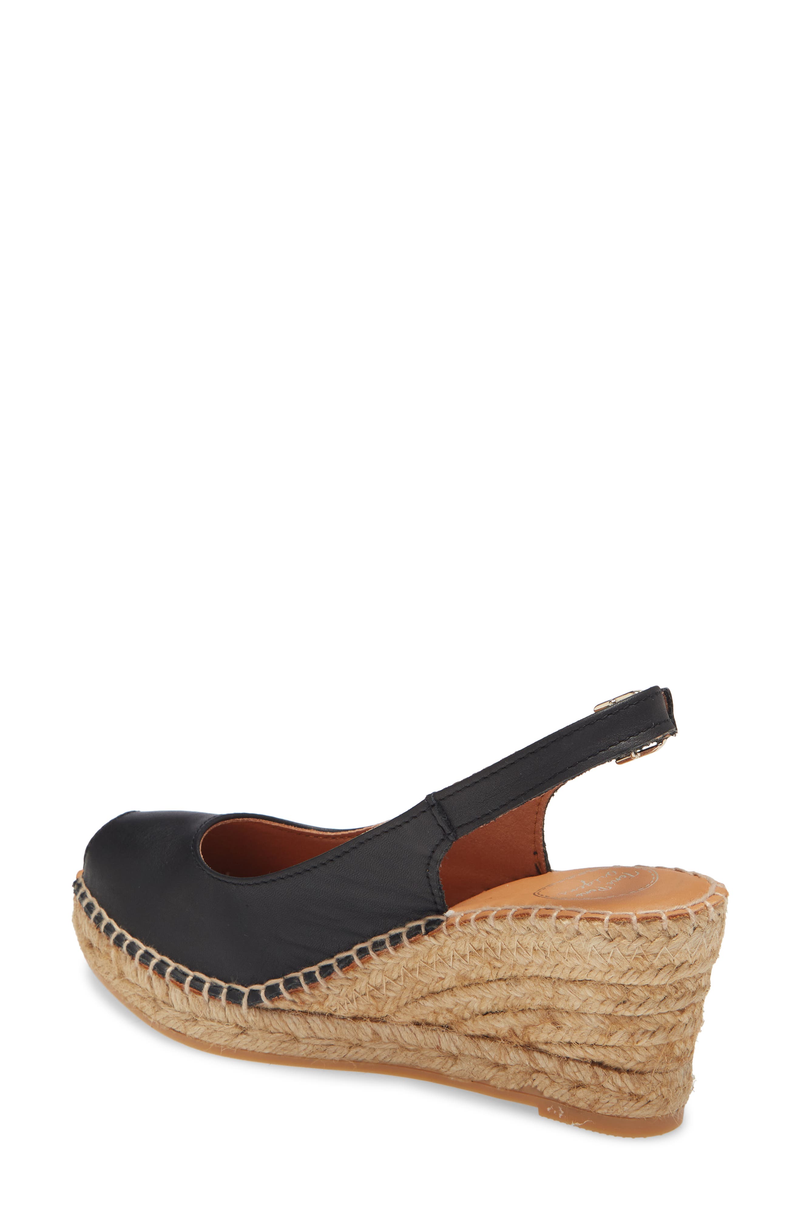 Toni Pons Croacia Espadrille Wedge, Alternate, color, Black Leather