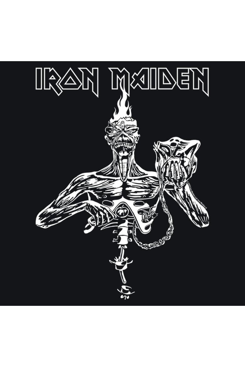 Men's Iron Maiden Seventh Son of a Seventh Son Black and White  Graphic T-Shirt, Alternate, color, Black