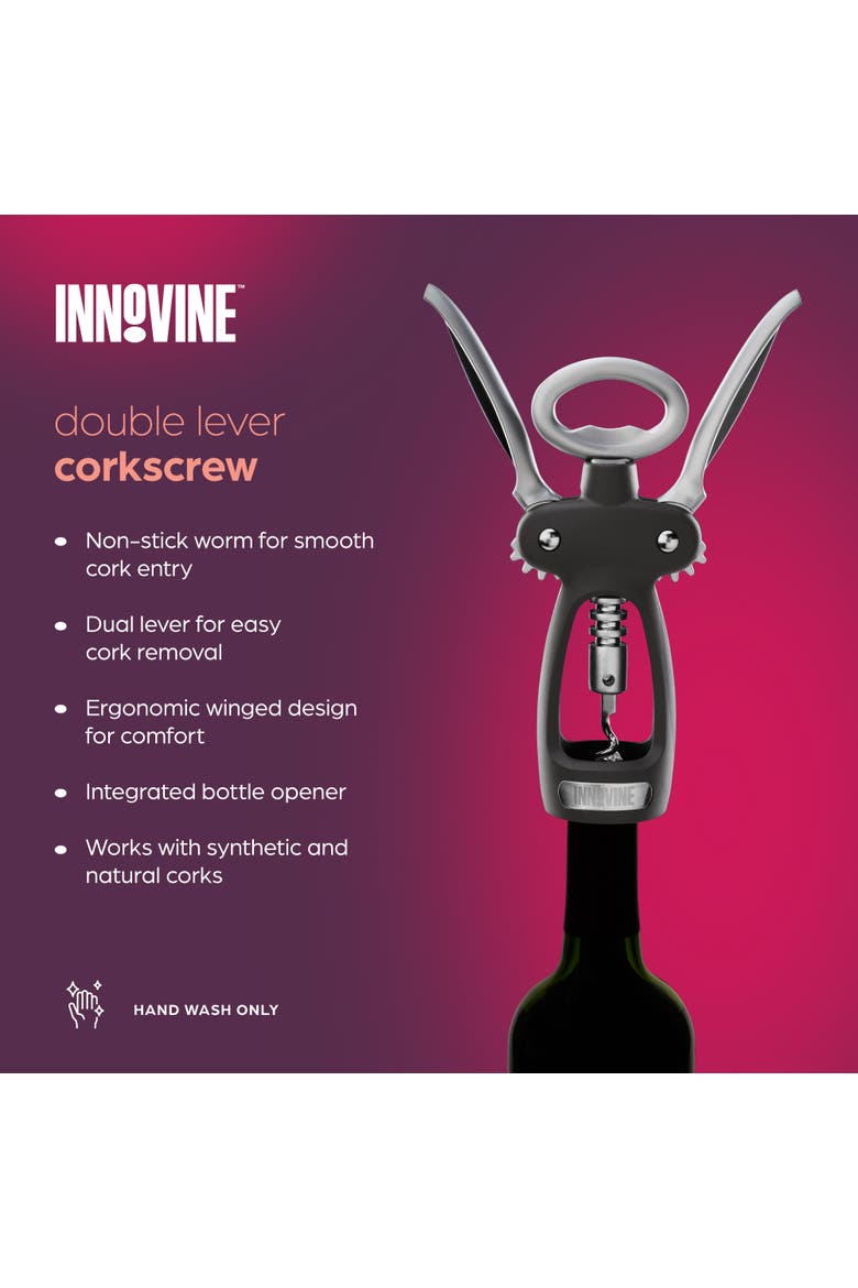 Double Lever Corkscrew, Alternate, color, Grey
