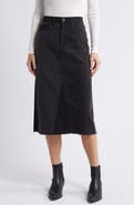Rails Highland Two-Tone Denim Midi Skirt