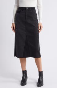 Rails Highland Two-Tone Denim Midi Skirt