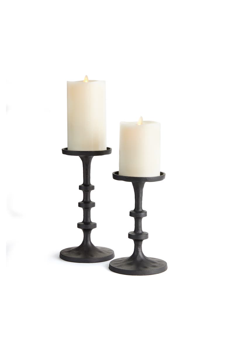 Napa Home & Garden Abacus Petite Candle Stands, Main, color, Black
