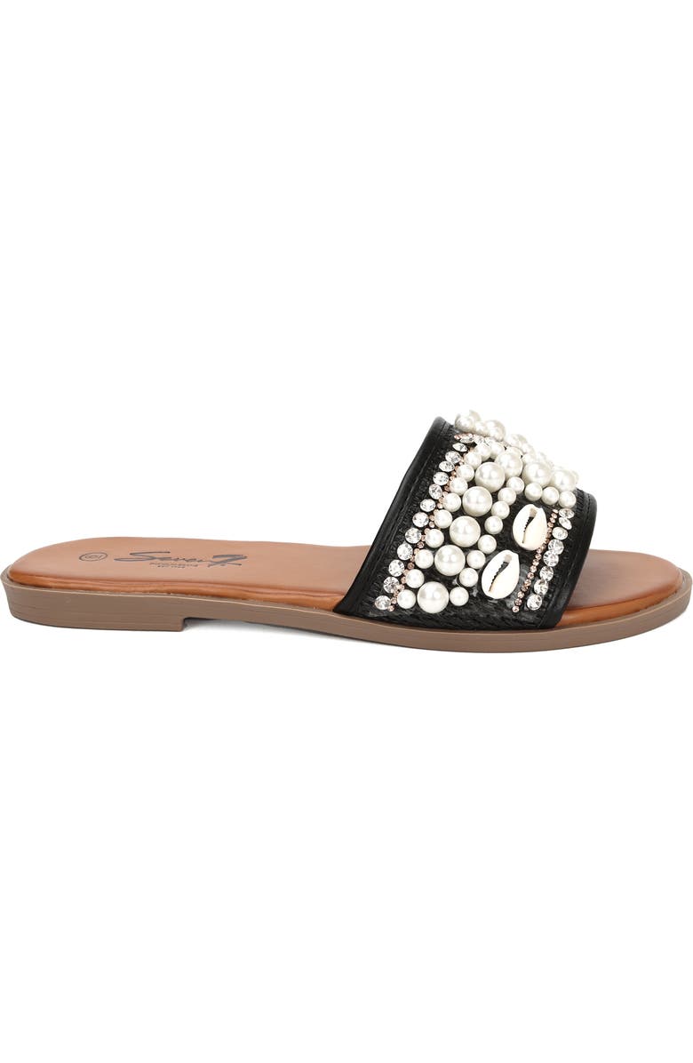 Seven7 Embellished Slide Sandal, Alternate, color, Black