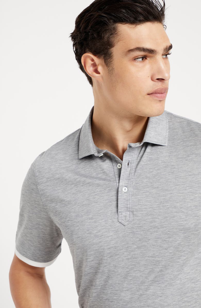 Brunello Cucinelli Polo with Faux-Layering, Alternate, color, 