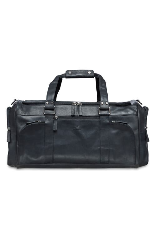 Mancini Leather Duffle Bag In Black