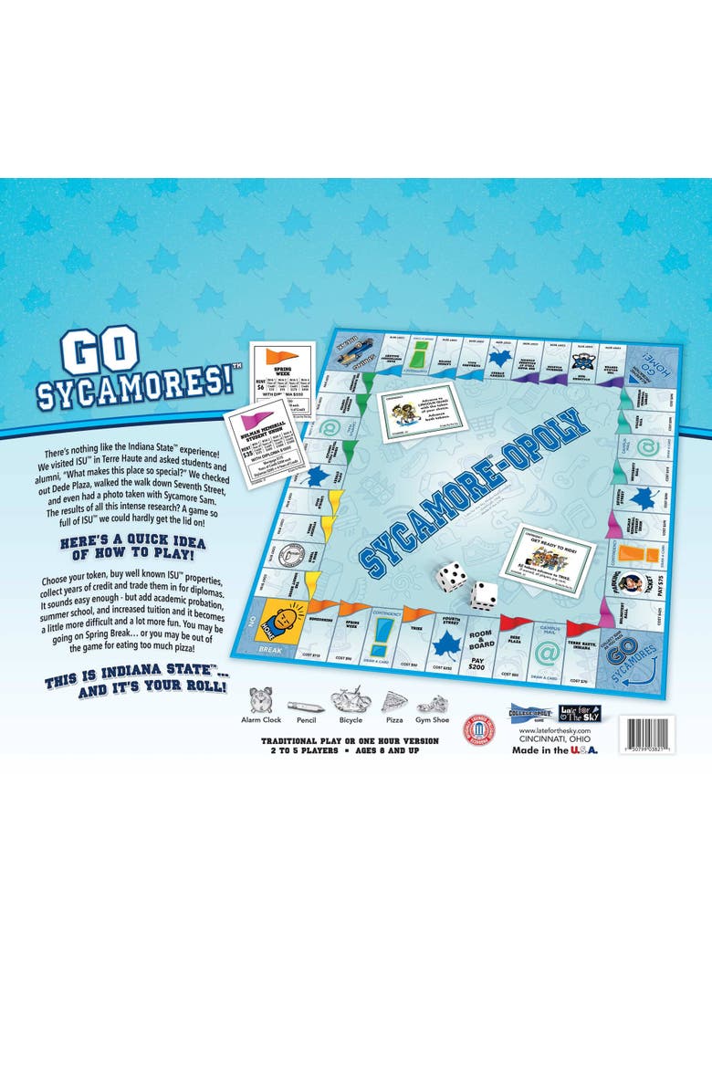 Sycramore Opoly Board Game, Alternate, color, Multicolored