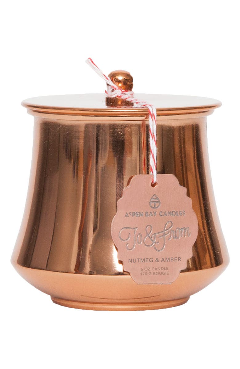Aspen Bay Candles Holiday Tin Candle, Main, color,