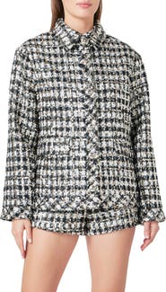 Endless Rose Sequin Check Jacket
