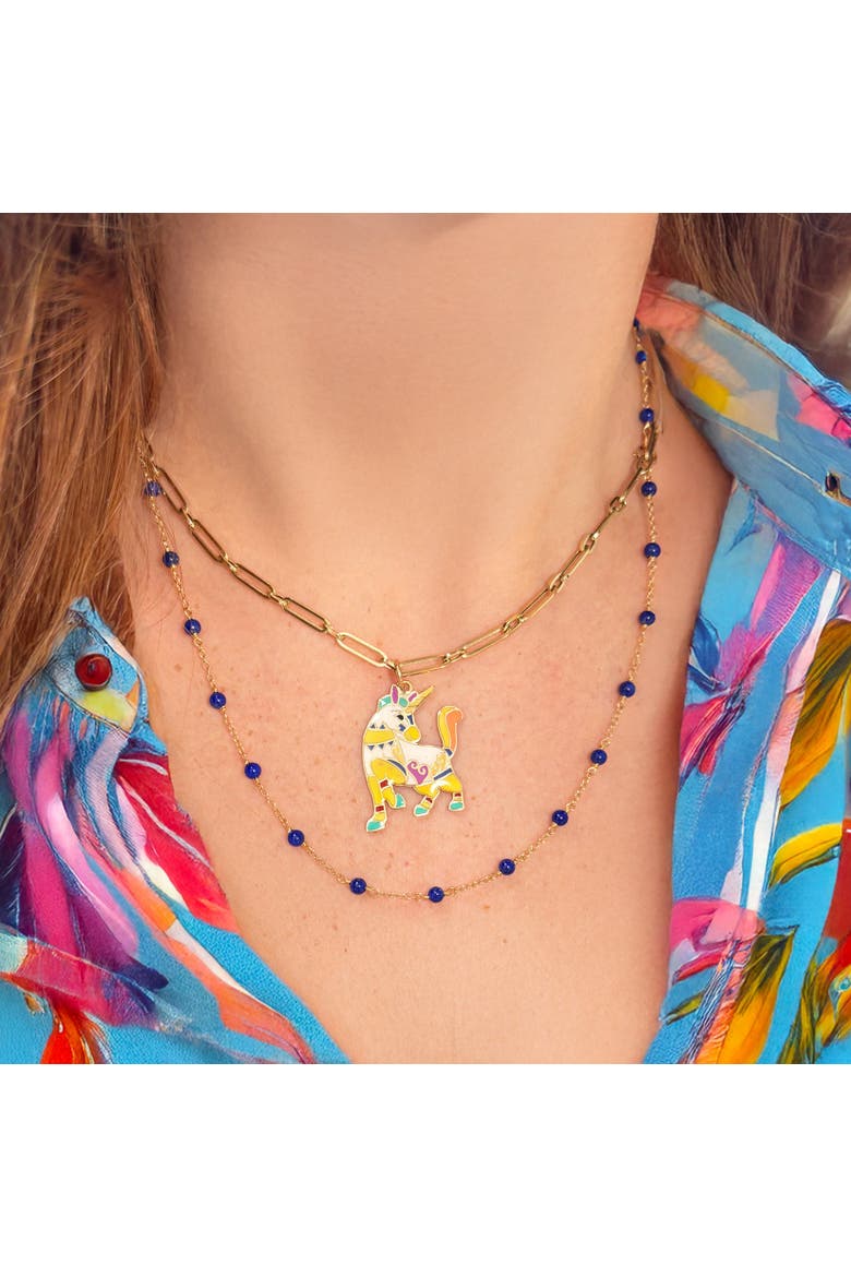 Round Link Paperclip Chain Necklace, Alternate, color, Yellow Gold