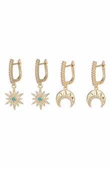 EYE CANDY LOS ANGELES Jade 2-Piece Huggie Hoop Set