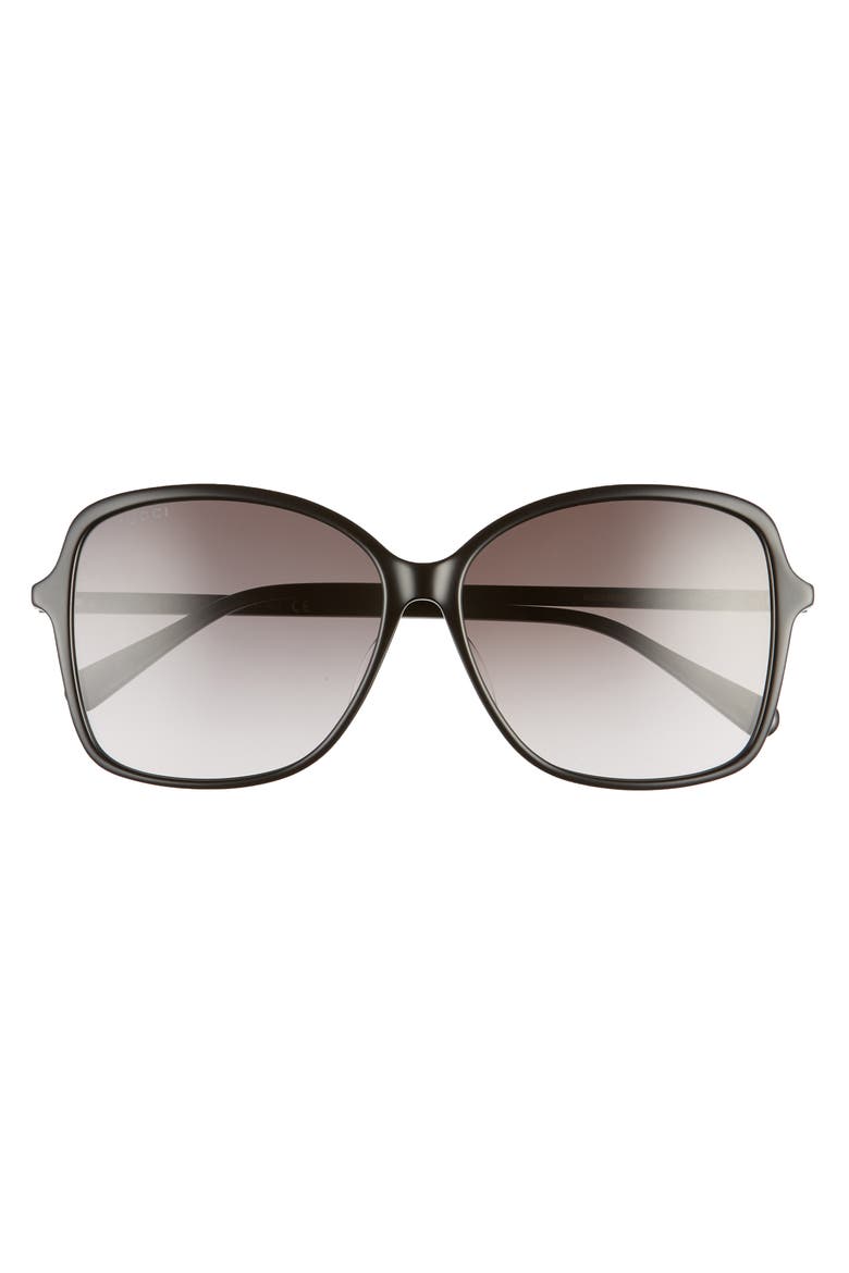 60mm Rectangular Sunglasses, Alternate, color, BLACK/ GREY GRADIENT