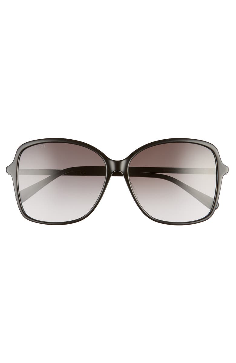Gucci 60mm Rectangular Sunglasses, Alternate, color,