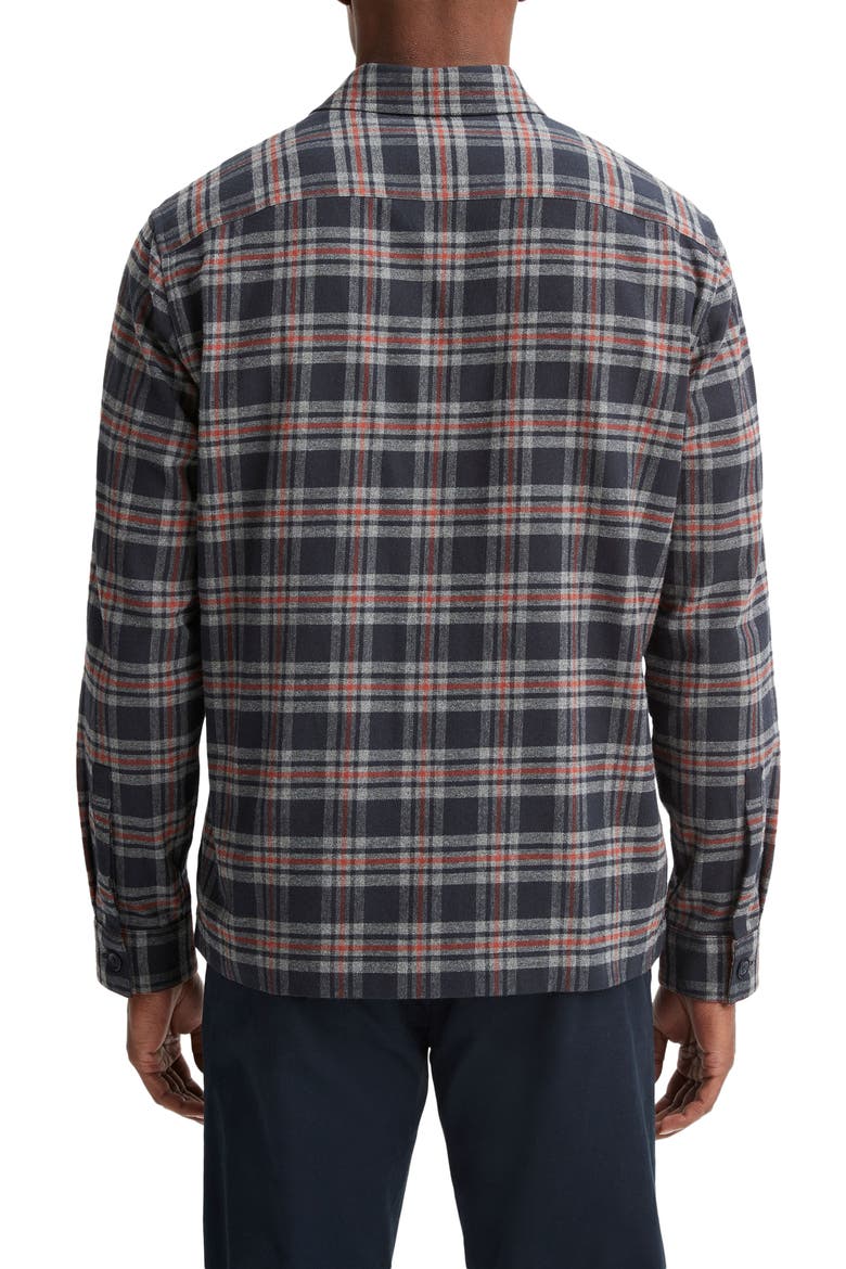 Kingston Plaid Button-Up Shirt, Alternate, color, COASTAL/ BRICKMAN RED