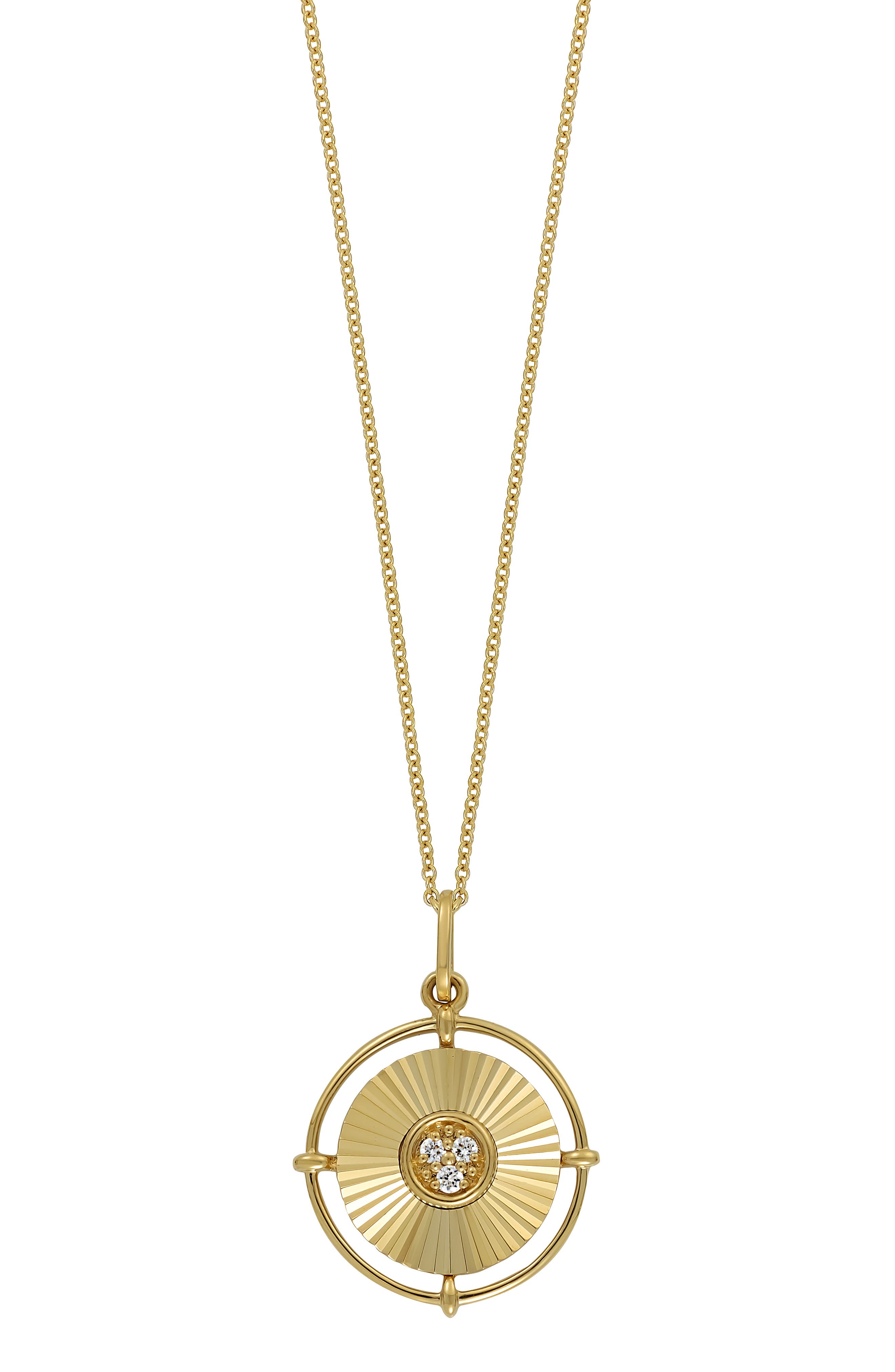 Bony Levy BL Icon Diamond Round Pendant Necklace