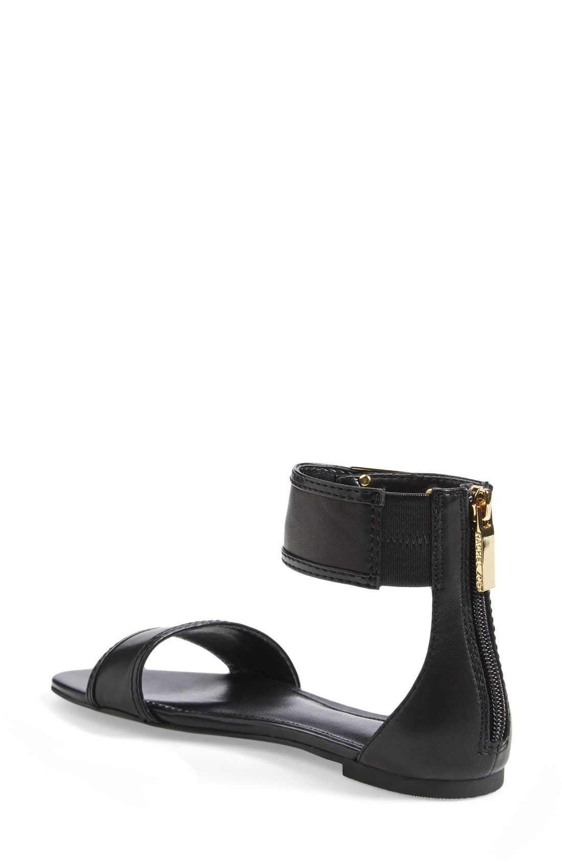 'Gracie' Ankle Strap Sandal, Alternate, color, BLACK