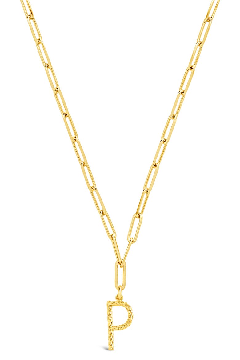 Braided Initial Pendant Necklace, Main, color, GOLD