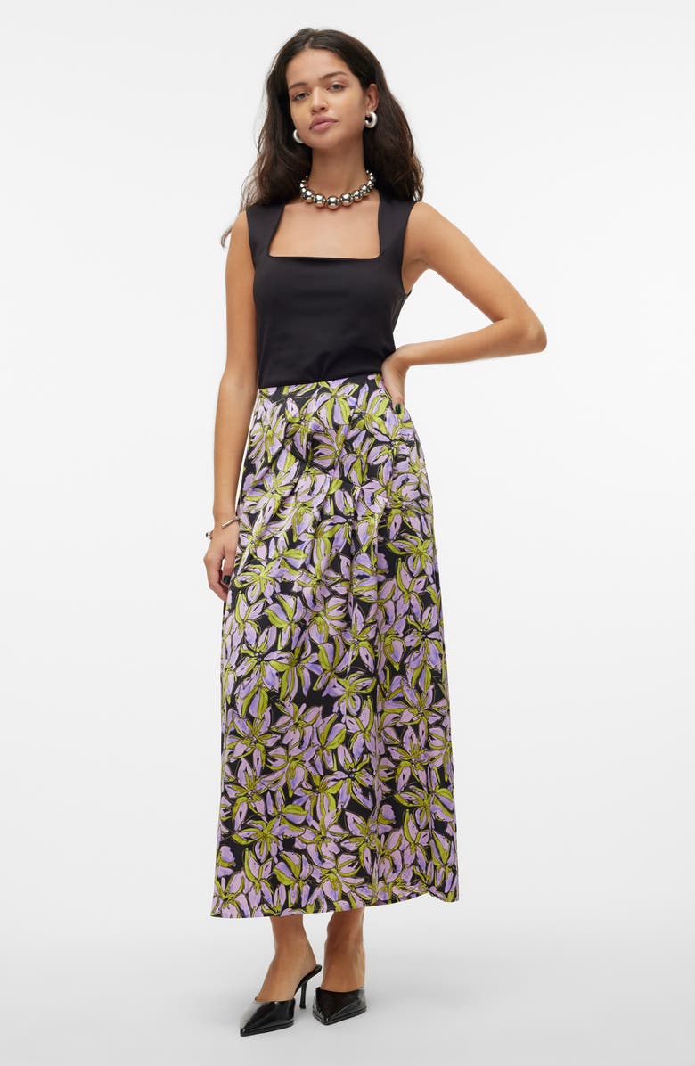 VERO MODA Kyra Drape Maxi Skirt, Alternate, color,