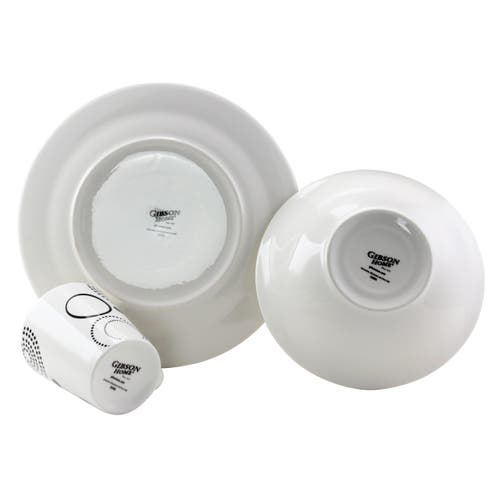 Gibson Modern Times 12 Piece Dinnerware Set In White