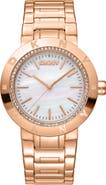 DKNY Crystal Embellished Three Hand Quartz Bracelet Watch, 36mm
