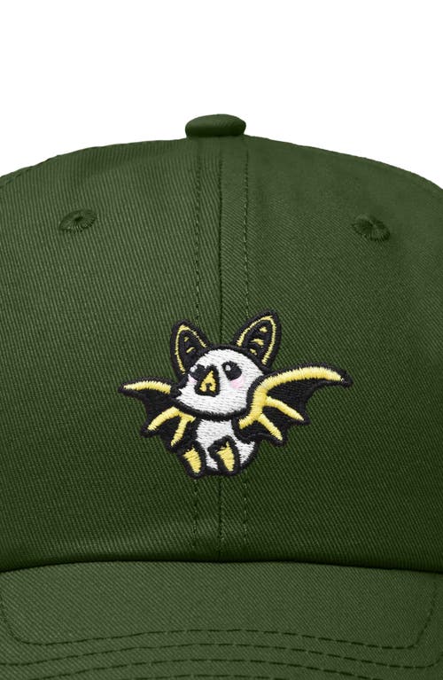 Dalix Honduran Bat Embroidered Dad Hat In Olive