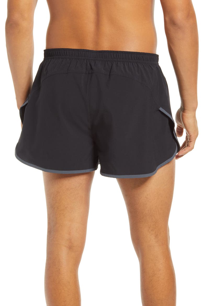 Hightail Men's 3" Split Performance Running Shorts, Alternate, color, BLACK/ ASPHALT