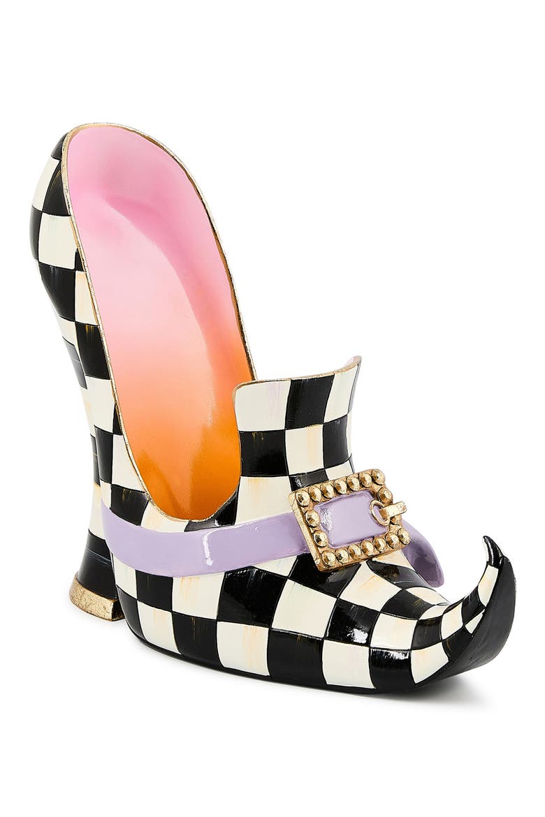 Trick or Treat Witch's Shoe Figurine, Main, color, BLACK