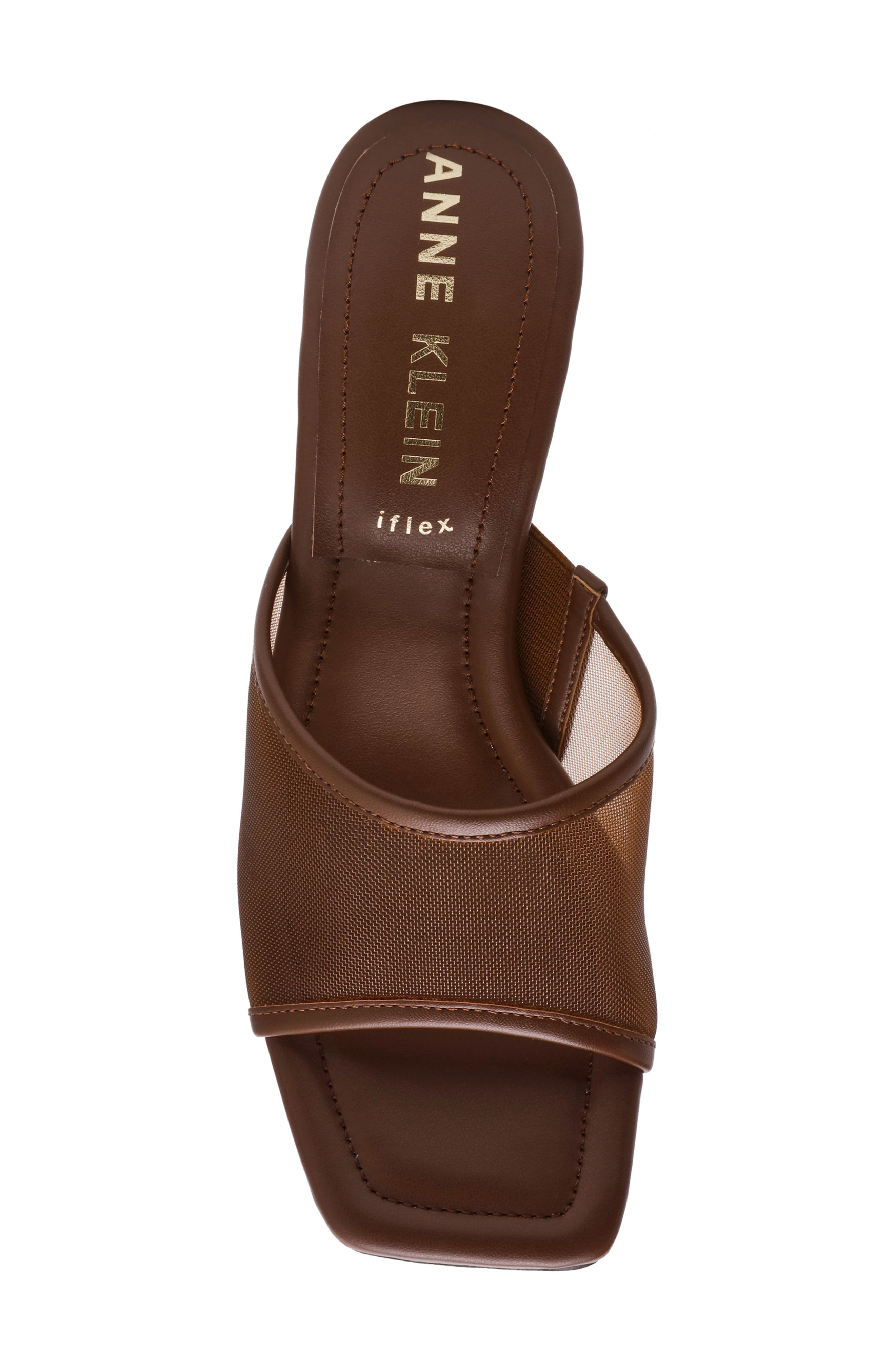 Anne Klein Julie Slide Sandal, Alternate, color, Chocolate Mesh